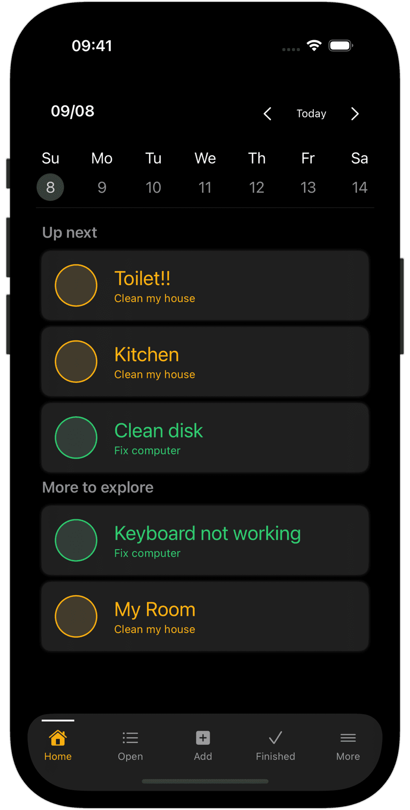 MeTodo mockup